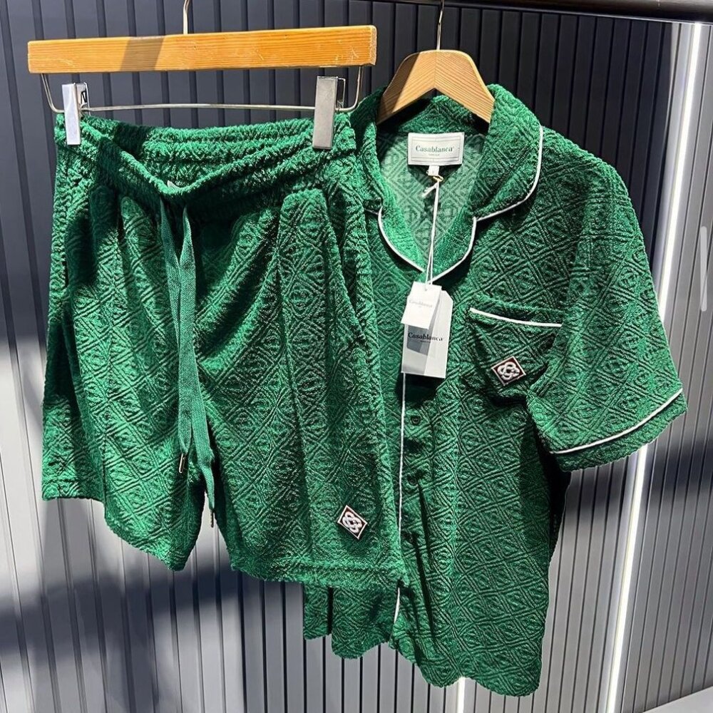 NWT AUTHENTIC CASABLANCA MEN SHIRT/SHORTS SET